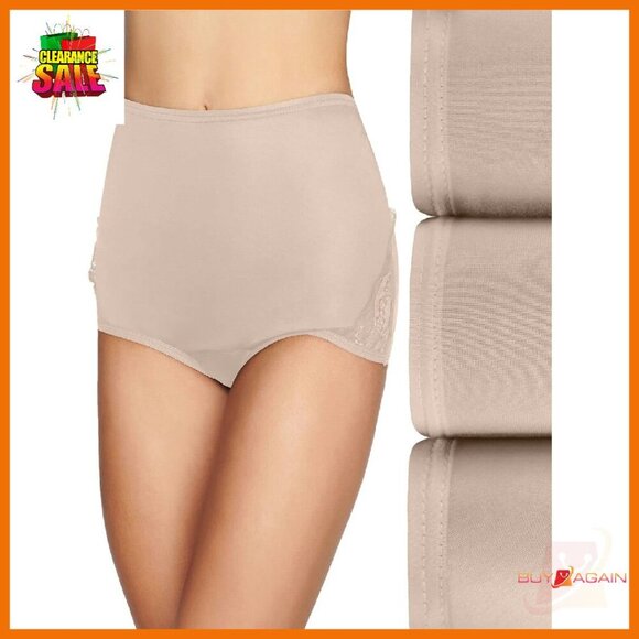 Traditional Cotton Brief Panties High Waisted Full Coverage Comfort